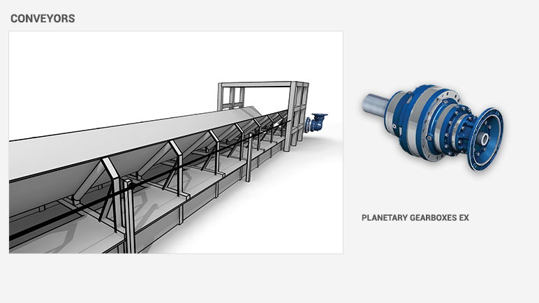 Conveyors - planetary gearboxes ex